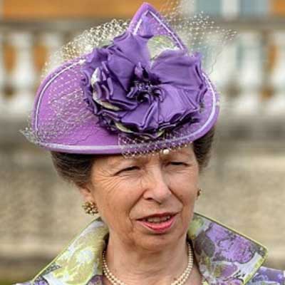 Princess Anne wears a hat designed by Philip Wright of Walter Wright Hats
